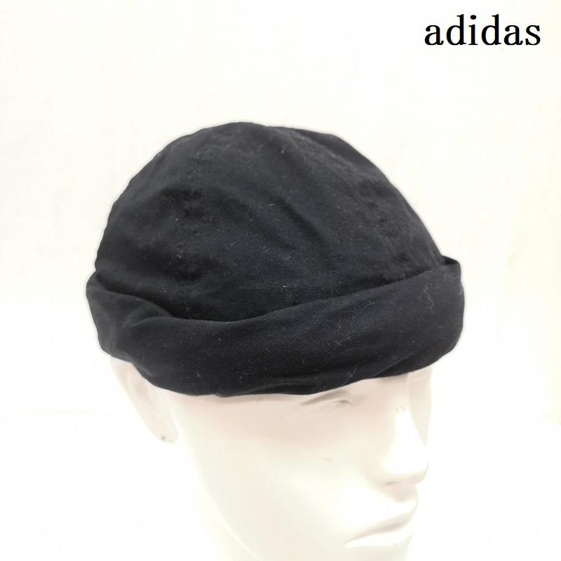 アディダス adidas 帽子 キャップ ロール キャップ ワッチ キャップ zb0537 サイズ M - 黒 / ブラック / black メンズ USED 古着 中古 50168058