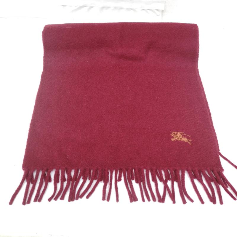 バーバリー BURBERRY マフラー マフラー カシミヤ カシミア 100％ マフラー イングランド製 - ボルドー / ボルドー / レディース USED 古着 中古 50168059