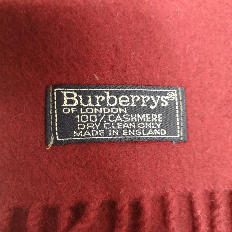 バーバリー BURBERRY マフラー マフラー カシミヤ カシミア 100％ マフラー イングランド製 - ボルドー / ボルドー / レディース USED 古着 中古 50168059