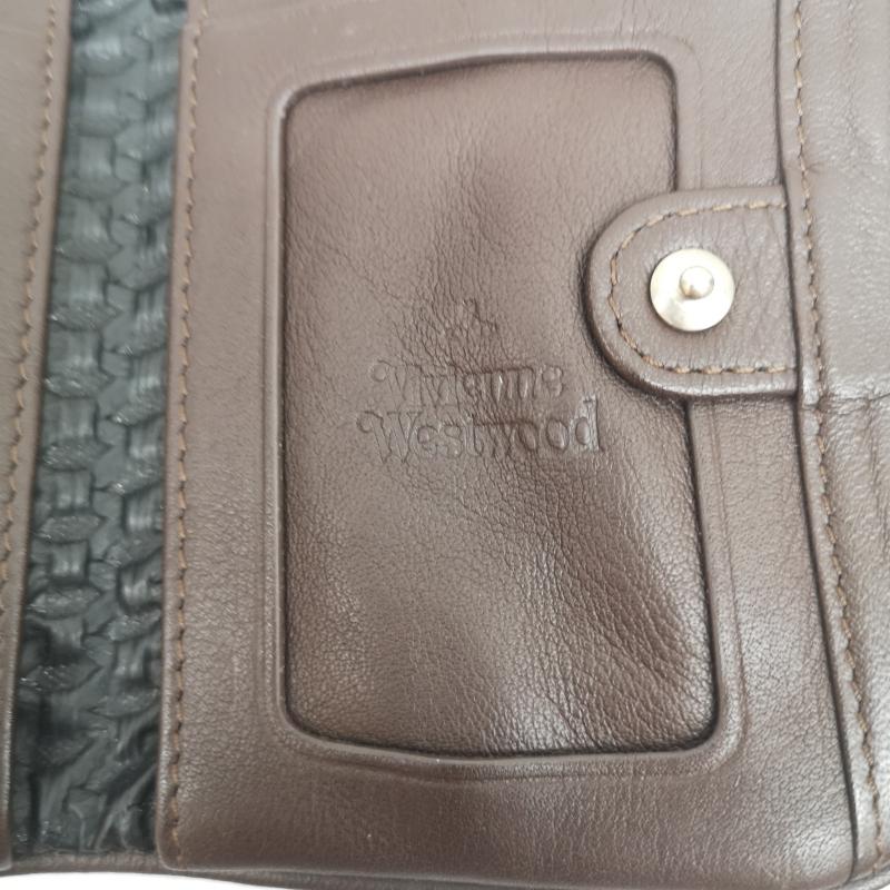 ヴィヴィアンウエストウッド Vivienne Westwood 財布 コンパクト財布 オーブ 型押し コンパクト ウォレット - 黒 / ブラック / black X 青 / ブルー / blue メンズ USED 古着 中古 50168066