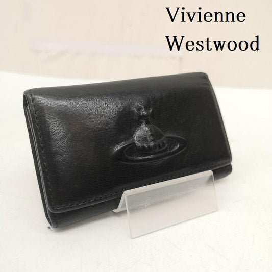 ヴィヴィアンウエストウッド Vivienne Westwood キーケース キーケース オーブ 型押し レザー キーケース - 黒 / ブラック / black レディース USED 古着 中古 50168069