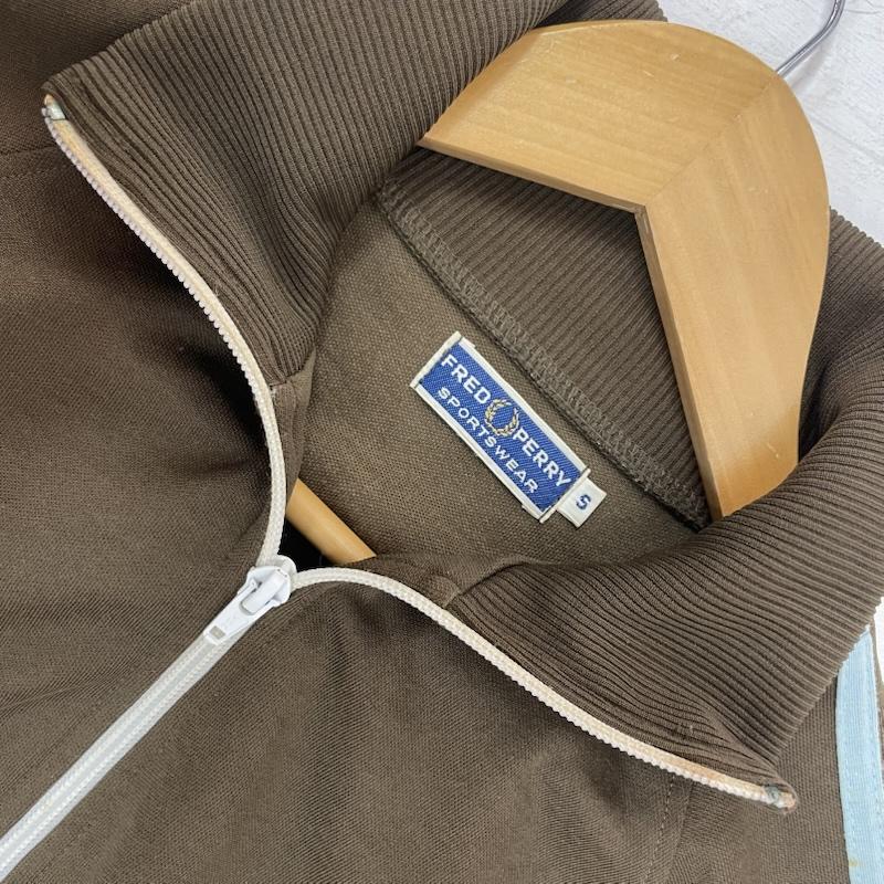 フレッドペリー FRED PERRY ジャケット、上着 ジャンパー、ブルゾン ヴィンテージトラックジャケット ジャージ 袖 ２本 ライン S 茶 / ブラウン / brown X 水色 / ライトブルー / メンズ USED 古着 中古 50168086