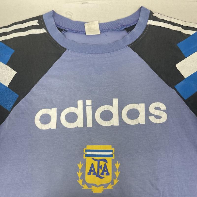 アディダス adidas Tシャツ 半袖 90s サッカー アルゼンチン代表 ヴィンテージ トレーニング Tシャツ 3 水色 / ライトブルー / メンズ USED 古着 中古 50168088