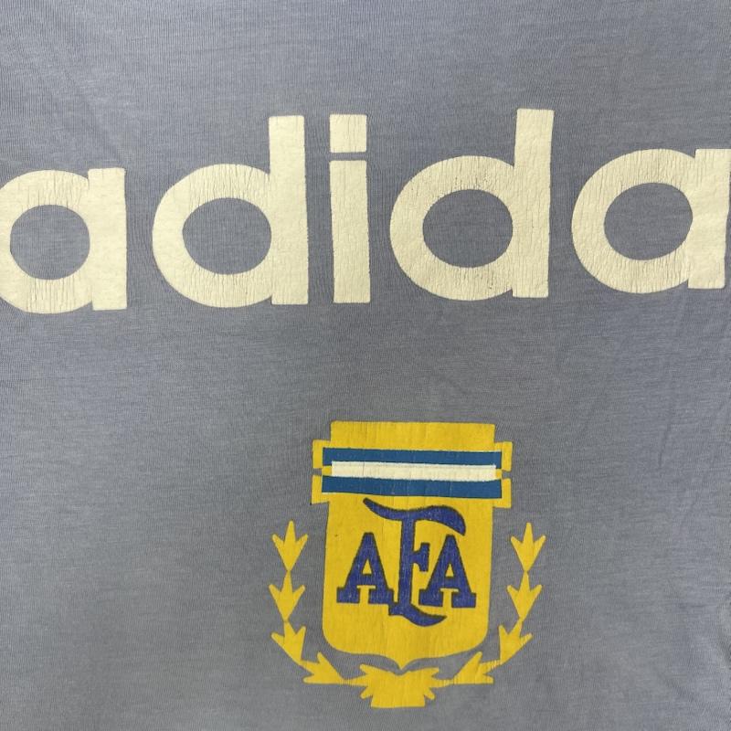 アディダス adidas Tシャツ 半袖 90s サッカー アルゼンチン代表 ヴィンテージ トレーニング Tシャツ 3 水色 / ライトブルー / メンズ USED 古着 中古 50168088