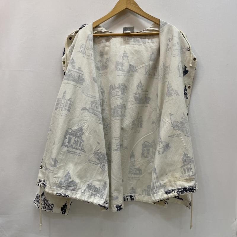 ヴィンテージ VINTAGE ジャケット、上着 ジャケット、ブレザー MICHIGAN RAG Co. ミシガンラグ 90s ヴィンテージ コットン ジャケット 灯台柄 プリント XL 白 / ホワイト / white X 紺 / ネイビー / navy メンズ USED 古着 中古 50168089