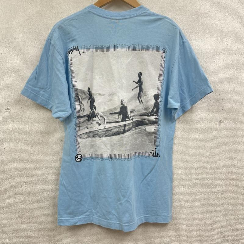 ステューシー STUSSY Tシャツ 半袖 90s 00s メキシコ製 ヴィンテージ 両面プリント Tシャツ M 水色 / ライトブルー / メンズ USED 古着 中古 50168090