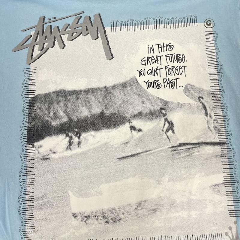 ステューシー STUSSY Tシャツ 半袖 90s 00s メキシコ製 ヴィンテージ 両面プリント Tシャツ M 水色 / ライトブルー / メンズ USED 古着 中古 50168090