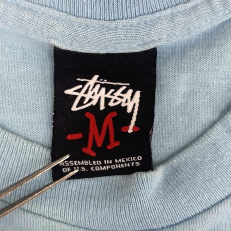 ステューシー STUSSY Tシャツ 半袖 90s 00s メキシコ製 ヴィンテージ 両面プリント Tシャツ M 水色 / ライトブルー / メンズ USED 古着 中古 50168090