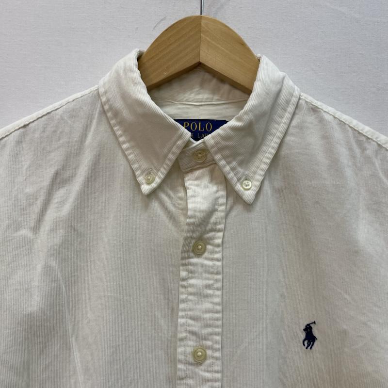 ポロラルフローレン POLO RALPH LAUREN シャツ、ブラウス 長袖 90s コーデュロイ ボタン ダウン シャツ M 白 / ホワイト / white メンズ USED 古着 中古 50168092