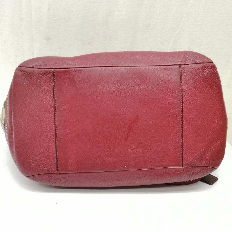 コーチ COACH トートバッグ トートバッグ F23297 パーク シグネチャー キャリーオール トート バッグ - ベージュ / ベージュ / beige X 赤 / レッド / red レディース USED 古着 中古 50168093