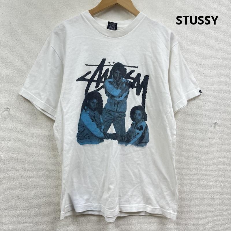 ステューシー STUSSY Tシャツ 半袖 00s USA製 CUSTOMADE N°2 タグ J.J. Fad フォト Tシャツ 白 / ホワイト / white メンズ USED 古着 中古 50168096