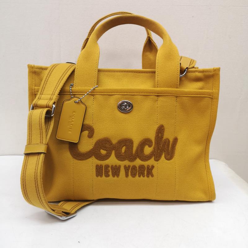 コーチ COACH ハンドバッグ ハンドバッグ 2WAY CARGO TOTE 26 CP164 トートバッグ ハンド ショルダー バッグ - 黄 / イエロー / yellow レディース USED 古着 中古 50168097