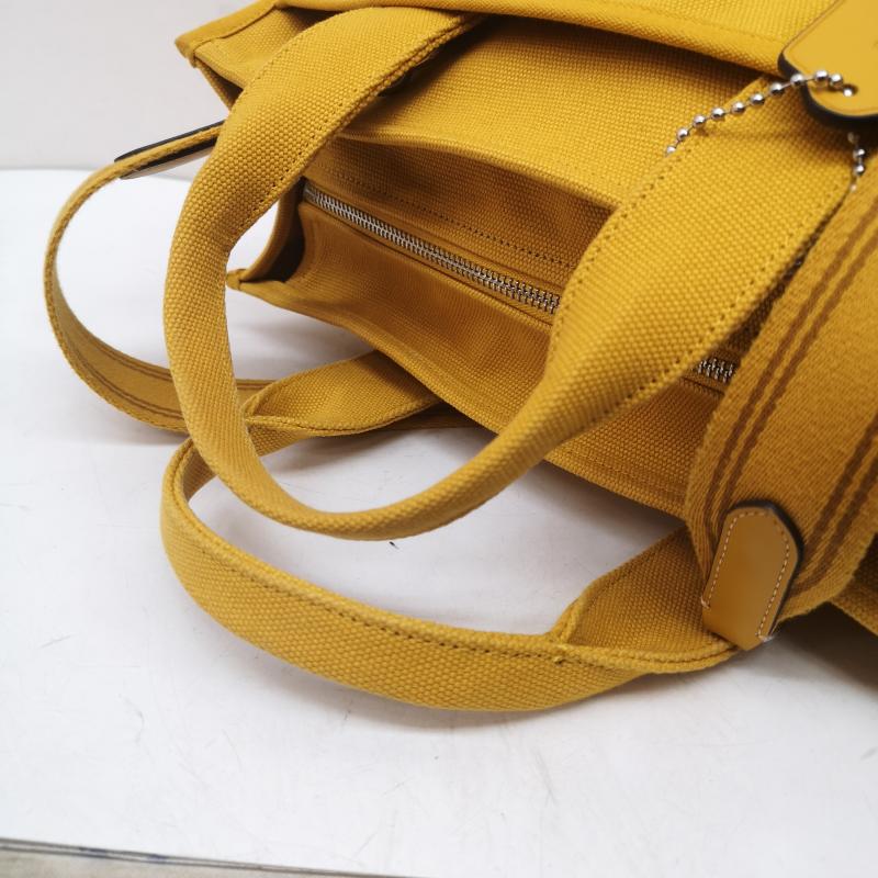 コーチ COACH ハンドバッグ ハンドバッグ 2WAY CARGO TOTE 26 CP164 トートバッグ ハンド ショルダー バッグ - 黄 / イエロー / yellow レディース USED 古着 中古 50168097