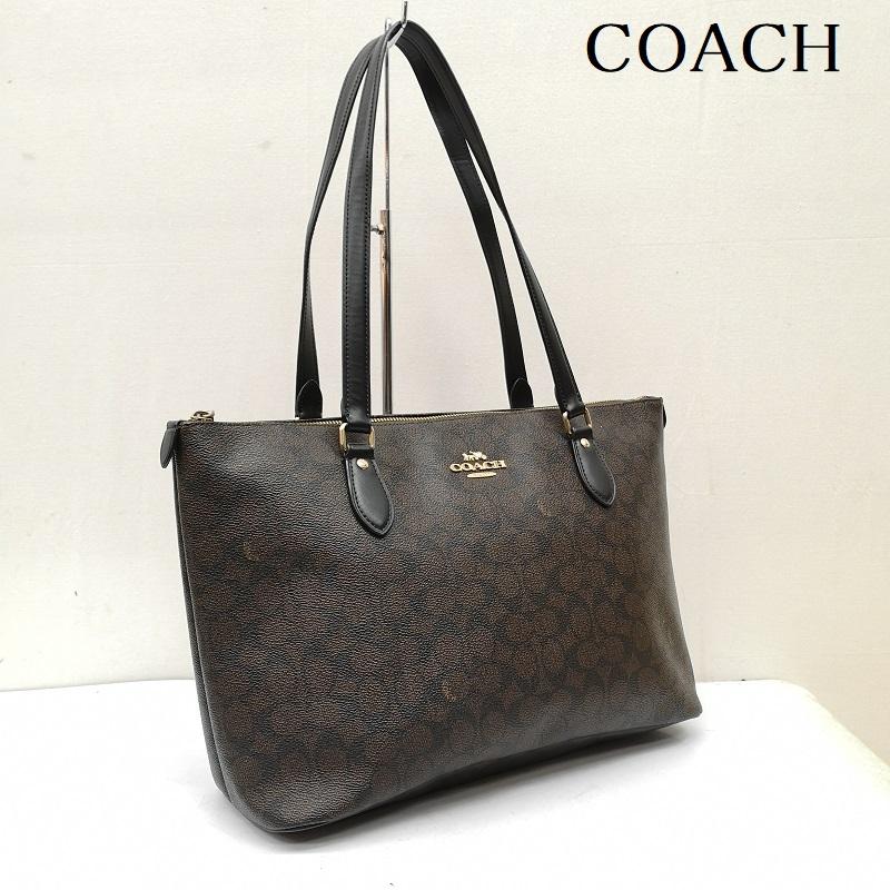 コーチ COACH トートバッグ トートバッグ ギャラリー シグネチャー トートバッグ CW381 - 茶 / ブラウン / brown レディース USED 古着 中古 50168098
