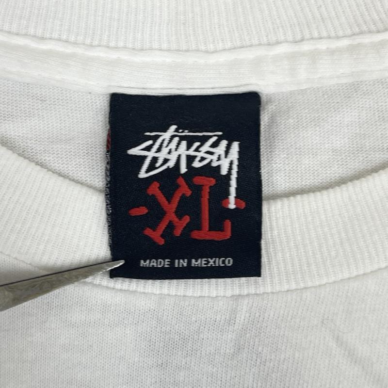 ステューシー STUSSY Tシャツ 半袖 00s メキシコ製 TOWER RECORDS コラボ プリント Tシャツ XL 白 / ホワイト / white メンズ USED 古着 中古 50168099