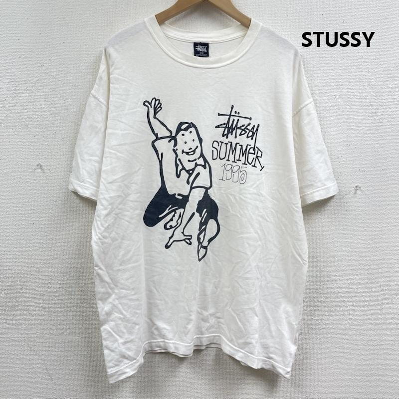 ステューシー STUSSY Tシャツ 半袖 25周年モデル メキシコ製 Summer 1995 Heritage T-shirt プリント Tシャツ XL 白 / ホワイト / white メンズ USED 古着 中古 50168100