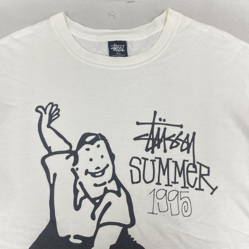 ステューシー STUSSY Tシャツ 半袖 25周年モデル メキシコ製 Summer 1995 Heritage T-shirt プリント Tシャツ XL 白 / ホワイト / white メンズ USED 古着 中古 50168100