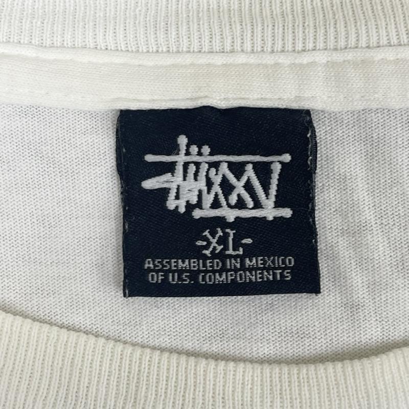 ステューシー STUSSY Tシャツ 半袖 25周年モデル メキシコ製 Summer 1995 Heritage T-shirt プリント Tシャツ XL 白 / ホワイト / white メンズ USED 古着 中古 50168100
