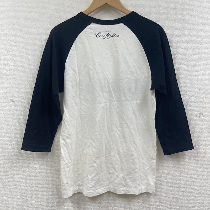 コアファイター CORE FIGHTER Tシャツ 七分袖 グラフィックロゴ プリント ラグラン 七分丈 Tシャツ カットソー S 黒 / ブラック / black メンズ USED 古着 中古 50168103