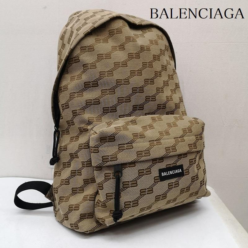 バレンシアガ BALENCIAGA リュックサック、デイパック リュックサック、デイバッグ BB シグネチャー ロゴ バックパック リュック - ベージュ / ベージュ / beige メンズ USED 古着 中古 50168104