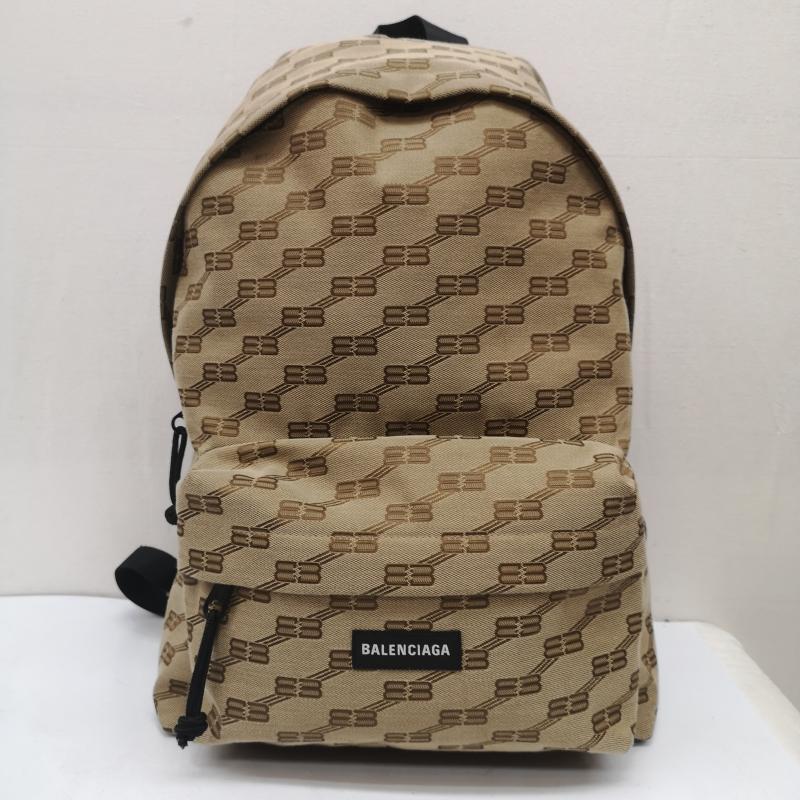 バレンシアガ BALENCIAGA リュックサック、デイパック リュックサック、デイバッグ BB シグネチャー ロゴ バックパック リュック - ベージュ / ベージュ / beige メンズ USED 古着 中古 50168104