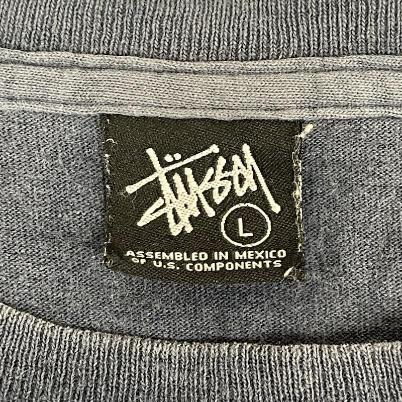 ステューシー STUSSY Tシャツ 半袖 00s メキシコ製 FRESH GEAR FOR BUSTIN YOUR OWN GROOVE Tシャツ L 紺 / ネイビー / navy メンズ USED 古着 中古 50168105
