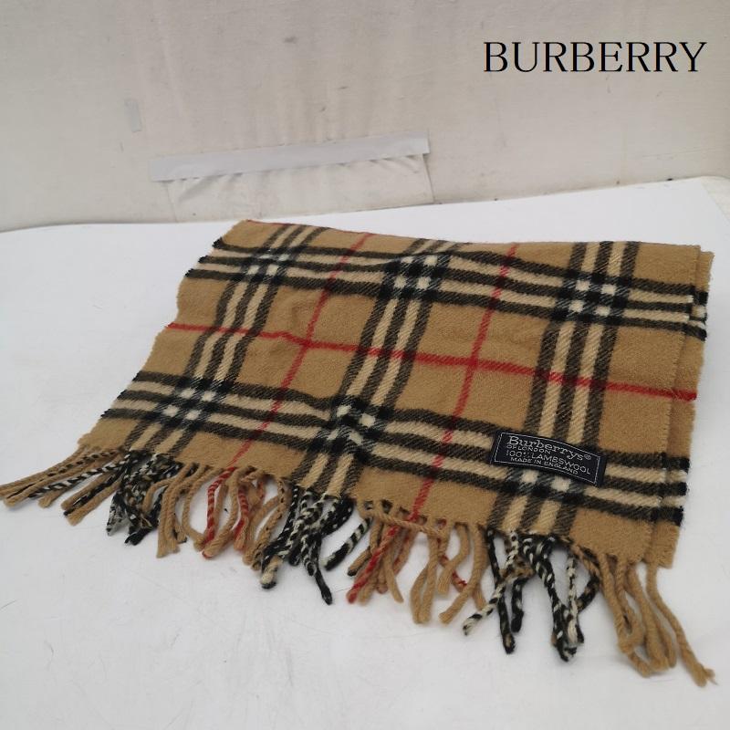 バーバリー BURBERRY マフラー マフラー ノバチェック ウール マフラー イングランド製 - ベージュ / ベージュ / beige レディース USED 古着 中古 50168106