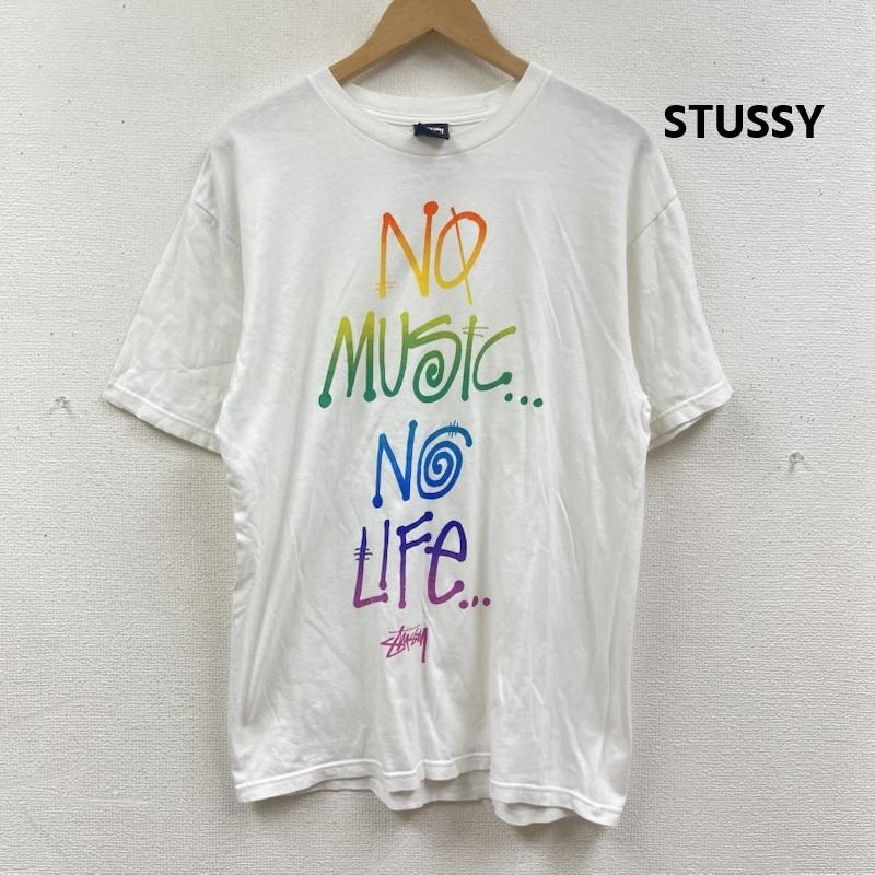 ステューシー STUSSY Tシャツ 半袖 00s メキシコ製 TOWER RECORDS コラボ プリント Tシャツ M 白 / ホワイト / white メンズ USED 古着 中古 50168107