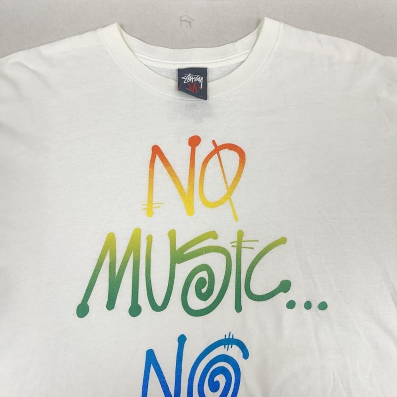 ステューシー STUSSY Tシャツ 半袖 00s メキシコ製 TOWER RECORDS コラボ プリント Tシャツ M 白 / ホワイト / white メンズ USED 古着 中古 50168107