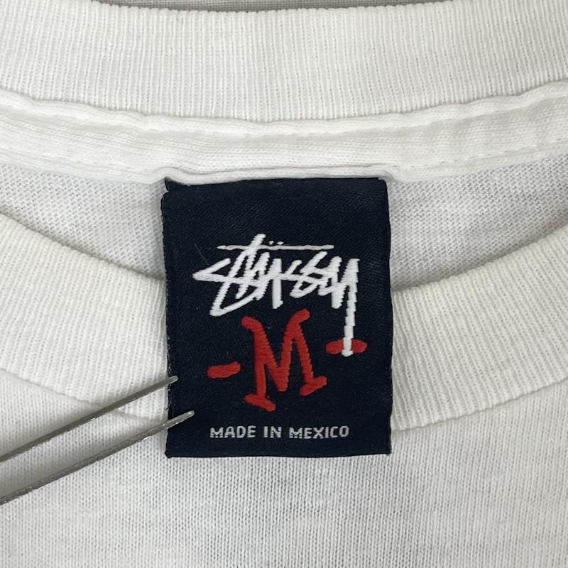 ステューシー STUSSY Tシャツ 半袖 00s メキシコ製 TOWER RECORDS コラボ プリント Tシャツ M 白 / ホワイト / white メンズ USED 古着 中古 50168107