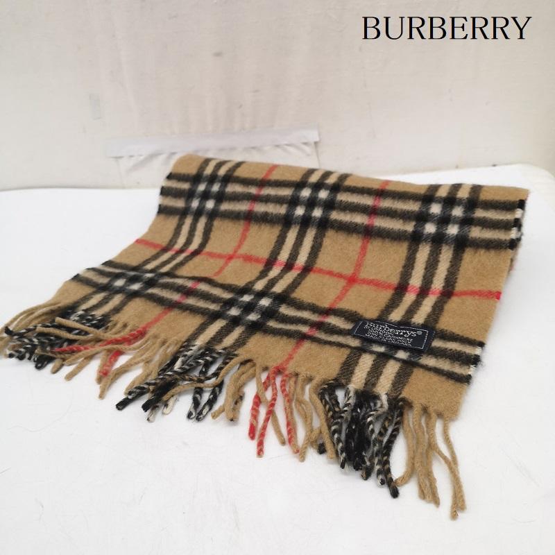 バーバリー BURBERRY マフラー マフラー カシミヤ カシミア 100％ ノバチェック マフラー イングランド製 - ベージュ / ベージュ / beige レディース USED 古着 中古 50168108