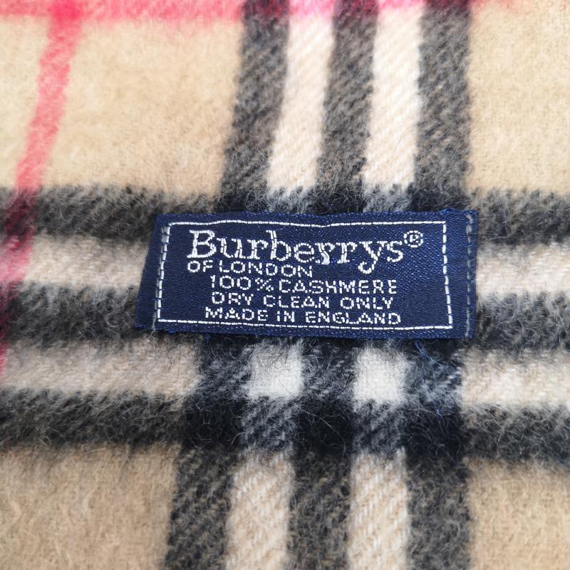 バーバリー BURBERRY マフラー マフラー カシミヤ カシミア 100％ ノバチェック マフラー イングランド製 - ベージュ / ベージュ / beige レディース USED 古着 中古 50168108
