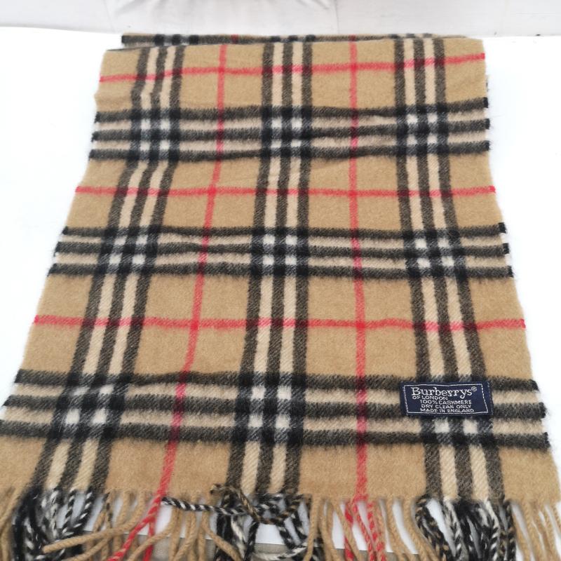 バーバリー BURBERRY マフラー マフラー カシミヤ カシミア 100％ ノバチェック マフラー イングランド製 - ベージュ / ベージュ / beige レディース USED 古着 中古 50168108
