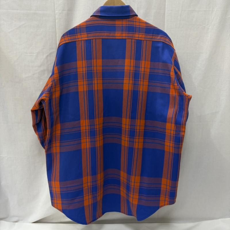 エヌハリウッド N.HOOLYWOOD シャツ、ブラウス 長袖 25ss エヌハリウッド×BIG MAC チェック長袖シャツ orange×blue TALL(M) 2251-sh-013 M チェック 青 / ブルー / blue X 橙 / オレンジ / orange メンズ USED 古着 中古 50168109
