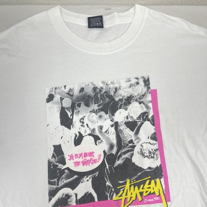ステューシー STUSSY Tシャツ 半袖 90s 00s メキシコ製 イラスト プリント Tシャツ カットソー M 白 / ホワイト / white メンズ USED 古着 中古 50168113