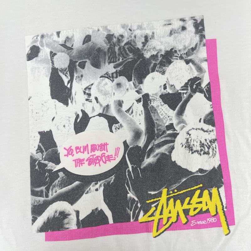 ステューシー STUSSY Tシャツ 半袖 90s 00s メキシコ製 イラスト プリント Tシャツ カットソー M 白 / ホワイト / white メンズ USED 古着 中古 50168113