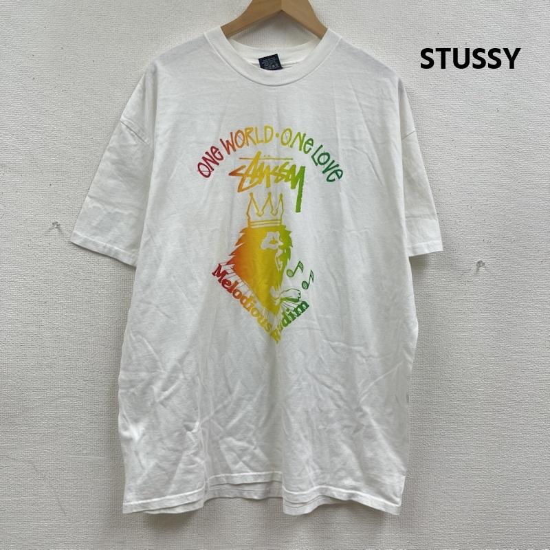 ステューシー STUSSY Tシャツ 半袖 90s 00s ONE WORLD ONE LOVE Melodious Riddim Tシャツ XL 白 / ホワイト / white メンズ USED 古着 中古 50168115