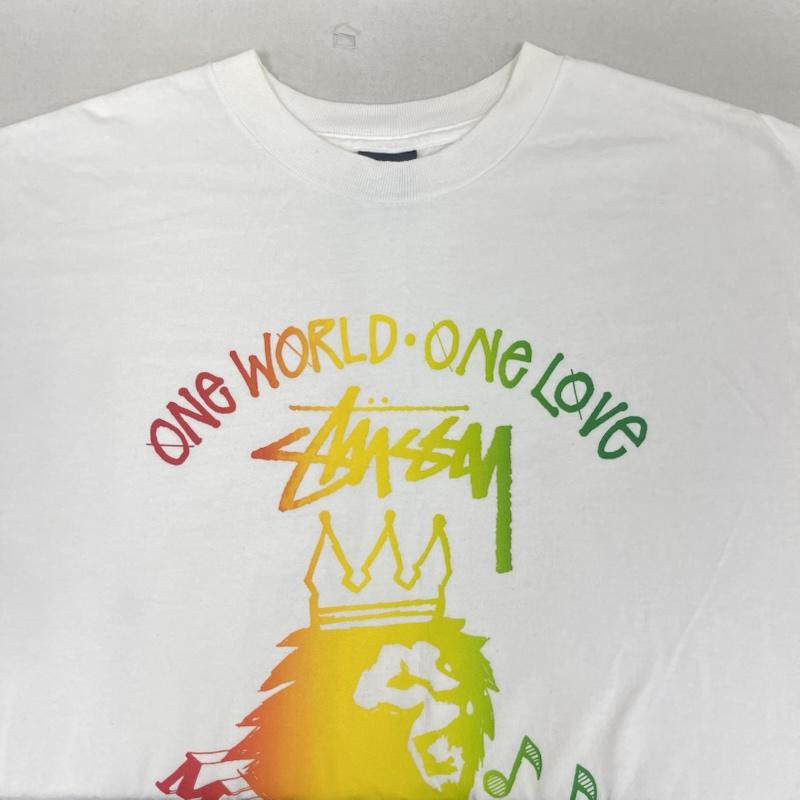 ステューシー STUSSY Tシャツ 半袖 90s 00s ONE WORLD ONE LOVE Melodious Riddim Tシャツ XL 白 / ホワイト / white メンズ USED 古着 中古 50168115