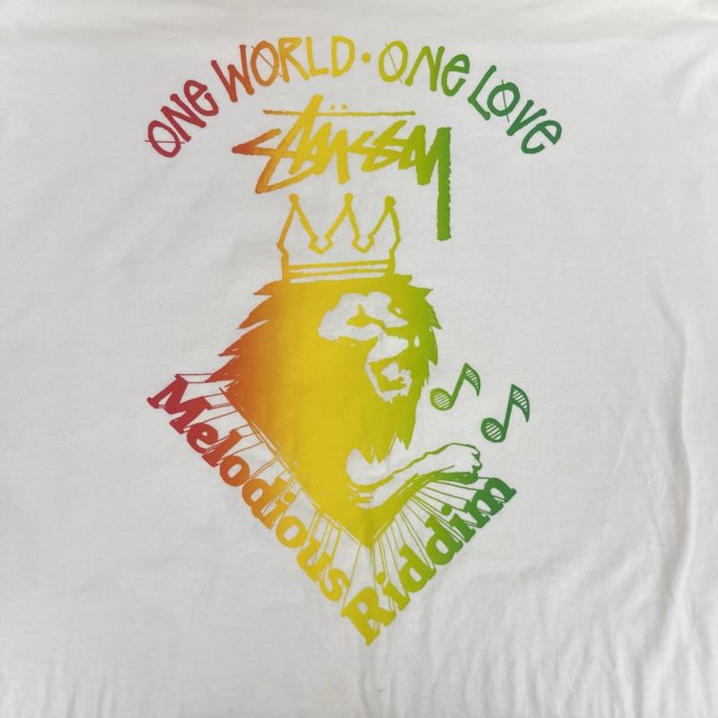 ステューシー STUSSY Tシャツ 半袖 90s 00s ONE WORLD ONE LOVE Melodious Riddim Tシャツ XL 白 / ホワイト / white メンズ USED 古着 中古 50168115
