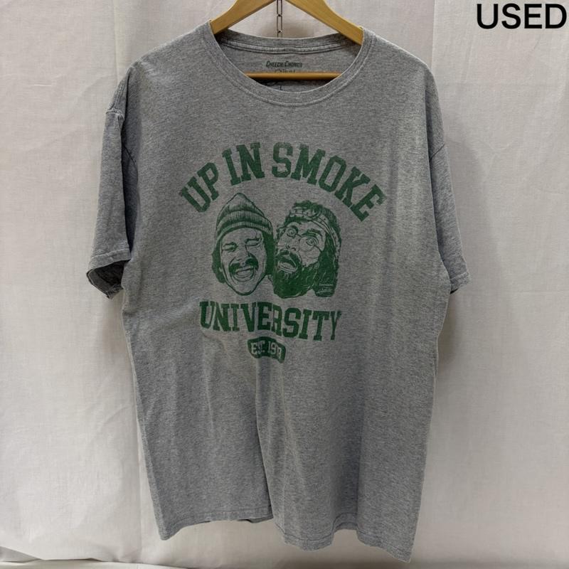 古着 USED Tシャツ 半袖 Cheech & Chong UP IN SMOKE movie Tシャツ gray L カレッジ風デザイン L プリント X キャラクター 灰 / グレー / gray メンズ USED 古着 中古 50168116