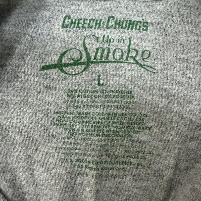 古着 USED Tシャツ 半袖 Cheech & Chong UP IN SMOKE movie Tシャツ gray L カレッジ風デザイン L プリント X キャラクター 灰 / グレー / gray メンズ USED 古着 中古 50168116