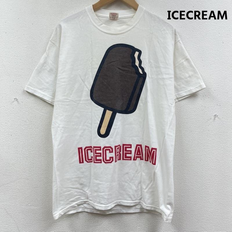 アイスクリーム ICECREAM Tシャツ 半袖 Popsicle T-Shirt イラスト プリント Tシャツ カットソー M 白 / ホワイト / white メンズ USED 古着 中古 50168117