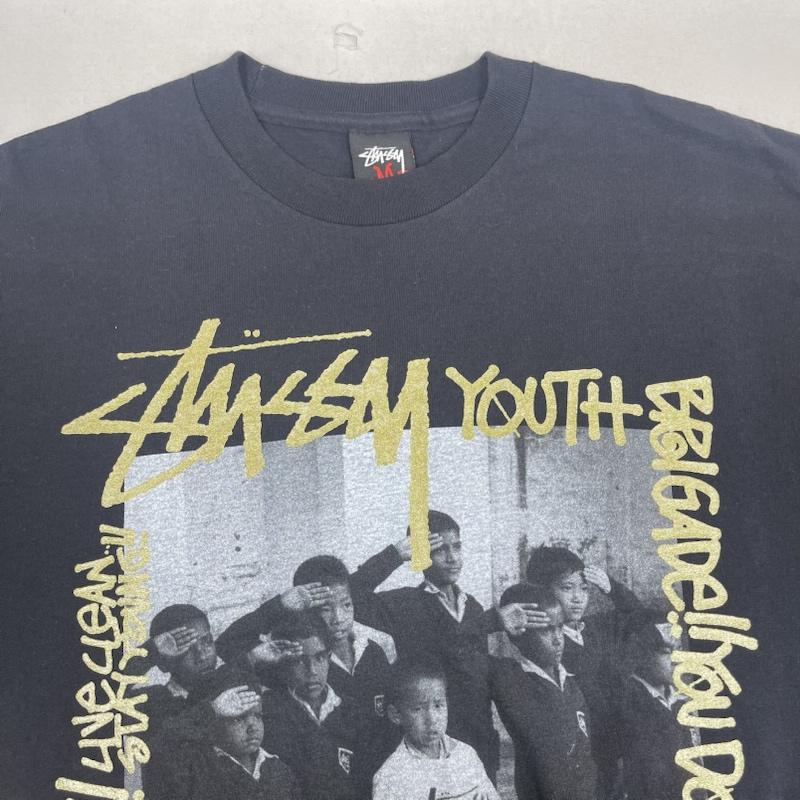 ステューシー STUSSY Tシャツ 半袖 Youth Brigade メキシコ製 フォトプリント Tシャツ カットソー M 黒 / ブラック / black メンズ USED 古着 中古 50168123