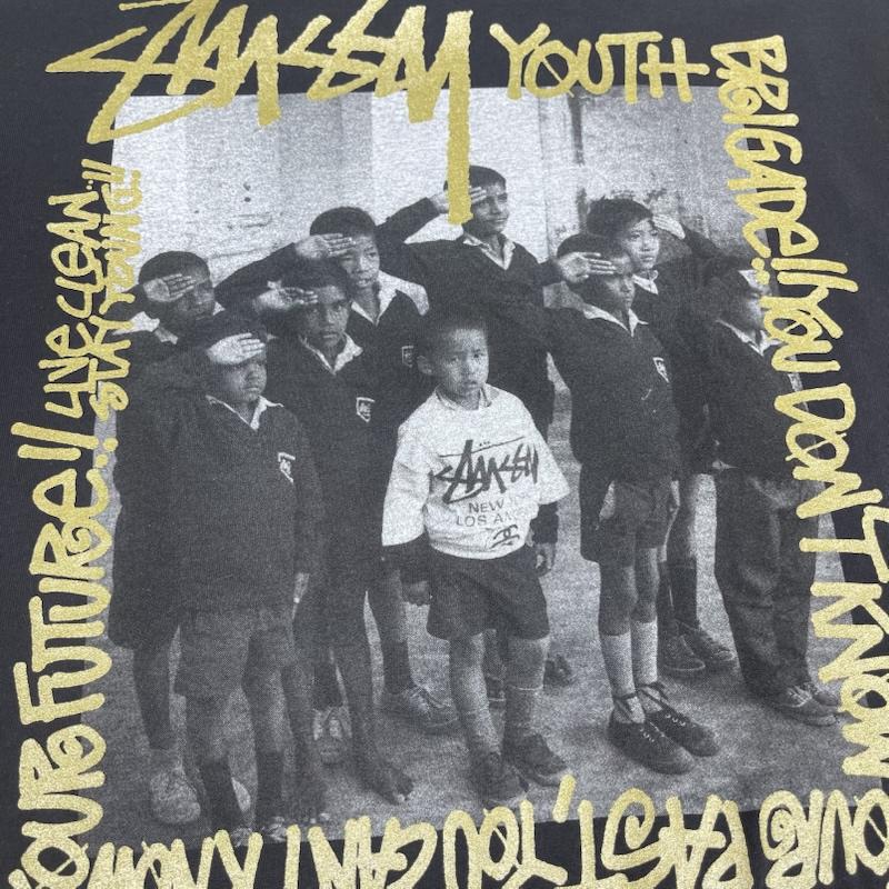 ステューシー STUSSY Tシャツ 半袖 Youth Brigade メキシコ製 フォトプリント Tシャツ カットソー M 黒 / ブラック / black メンズ USED 古着 中古 50168123