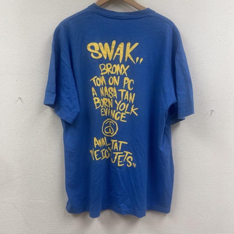 ステューシー STUSSY Tシャツ 半袖 25周年 KAWS World Tour ロゴ プリント Tシャツ カットソー XL 青 / ブルー / blue メンズ USED 古着 中古 50168125