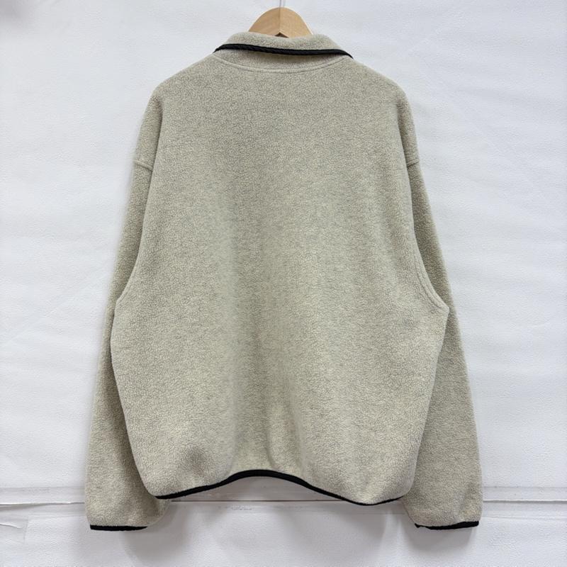 ウールリッチ WOOLRICH トレーナー 長袖 90s 00s パイピング ハーフスナップ フリース プルオーバー POLARTEC ポーラテック ヴィンテージ XL ワンポイント X ロゴ、文字 アイボリー / アイボリー / X 黒 / ブラック / black メンズ USED 古着 中古 50168126