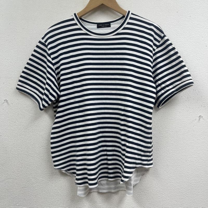 コムデギャルソンオムプリュス COMME des GARCONS HommePlus Tシャツ 半袖 日本製 WELCOME TO WALK! 裏プリント Tシャツ ボーダー アーカイブ Tシャツ 黒 / ブラック / black メンズ USED 古着 中古 50168135
