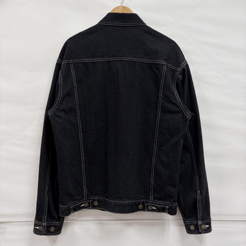 アンダーカバー UNDERCOVER ジャケット、上着 ジャケット、ブレザー 21SS オーバーサイズ デニムジャケット Gジャン ステッチ カバーオール UC1A4208 ヴィンテージ加工 日本製 2 無地 黒 / ブラック / black X 白 / ホワイト / white メンズ USED 古着 中古 50168141