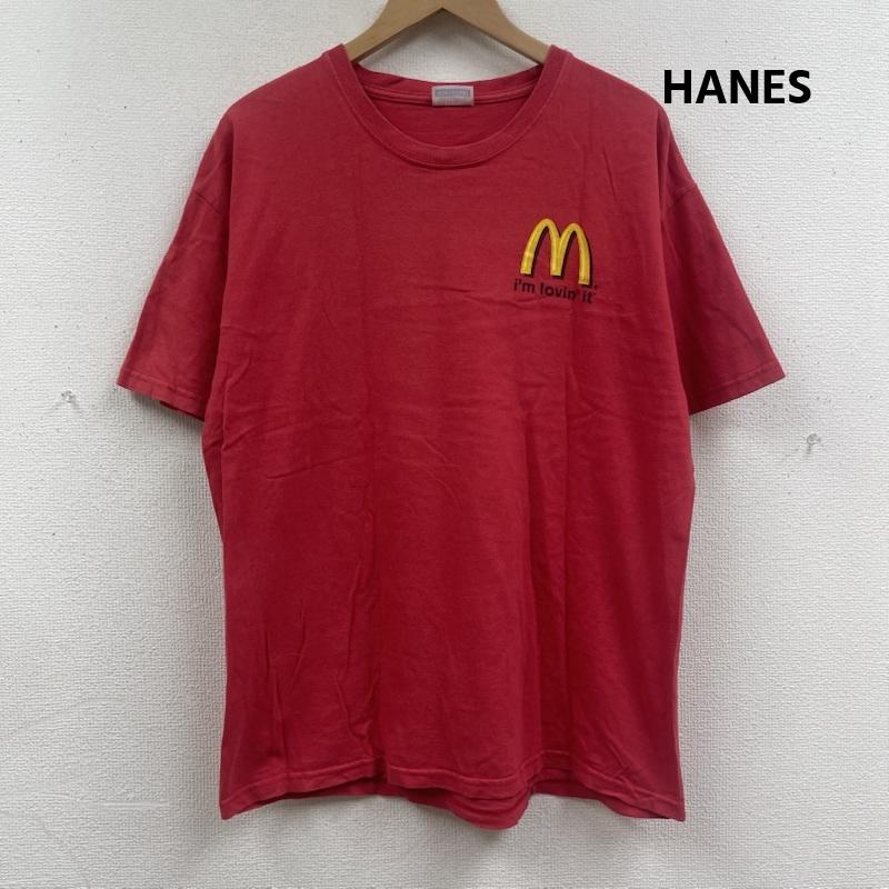 ヘインズ HANES Tシャツ 半袖 I m lovin  it マクドナルド プリント Tシャツ カットソー 赤 / レッド / red メンズ USED 古着 中古 50168142