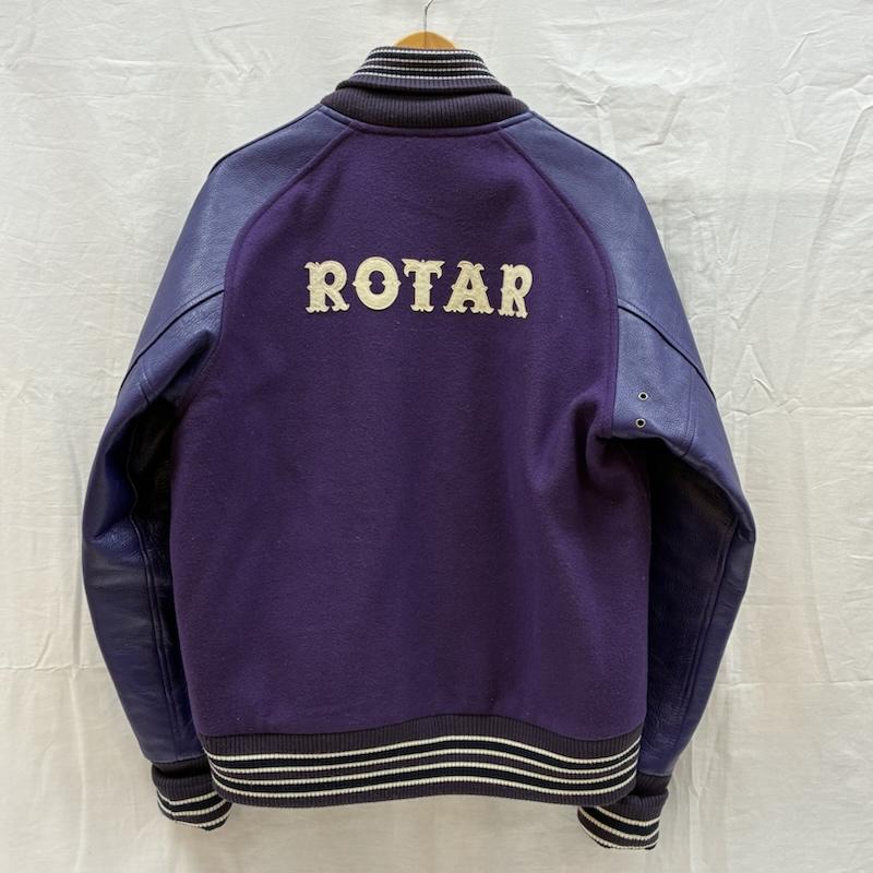 ローター ROTAR ジャケット、上着 ジャンパー、ブルゾン ウール レザー スリーブ サガラ フェルト ワッペン スタジャン リブライン ショールカラー L メンズ USED 古着 中古 50168145